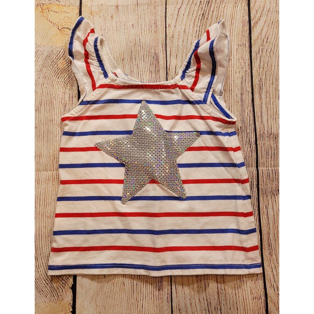 Oshkosh Baby Girl Red White & Blue Shirt 6M